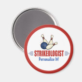 Aimant Bowling Pins Strikeologist de Bowler (Recto/Verso)