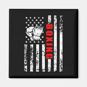 Aimant Boxe à drapeau américain - Boxe patriotique