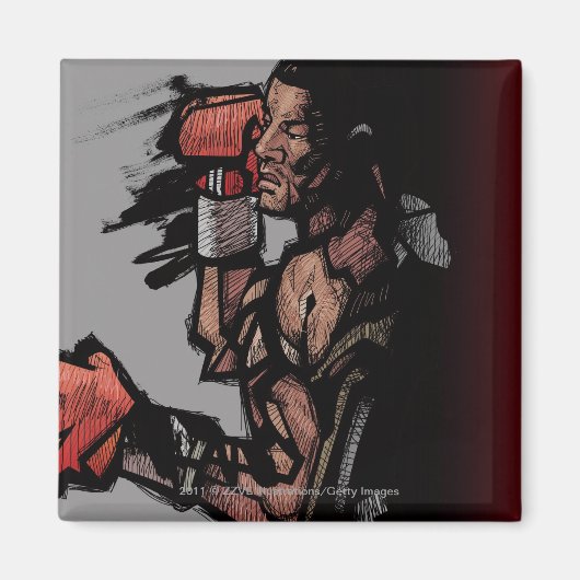 Aimant Boxe allongée (Devant)