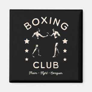 Aimant Boxe Club Train Fight Conquer Fighter Et Étoiles