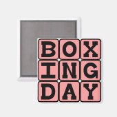 Aimant Boxe Day, Royaume-Uni et Canada Holiday (Recto/Verso)