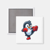 Aimant Boxe de manchot cool (Recto/Verso)