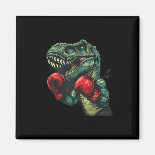 Aimant Boxe Dinosaure Boxer Dino Kickboxing T-rex Boxe