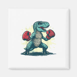 Aimant Boxe Dinosaure Boxer T-rex Kickboxing Dino Boxe