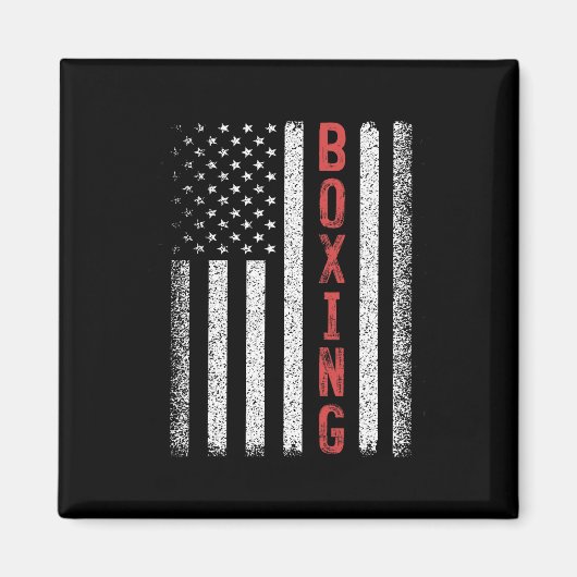 Aimant Boxe drapeau américain 4 juillet Cool Boxer Novelt (Devant)