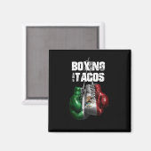Aimant Boxe Et Tacos Drôle Mexique (Recto/Verso)