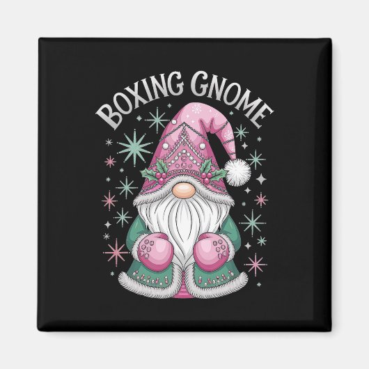 Aimant Boxe Gnome Fun Noël Fun (Devant)