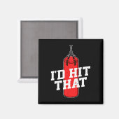 Aimant Boxe Je Frapperais Que Gants De Boxe Punching Bag (Recto/Verso)