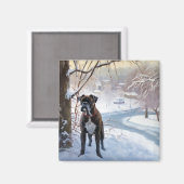 Aimant Boxe Laisser Neige Noël (Recto/Verso)