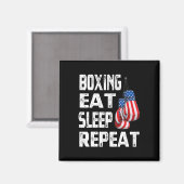 Aimant Boxe Manger Dormir Répéter Gym Boxeur Kickboxing M (Recto/Verso)