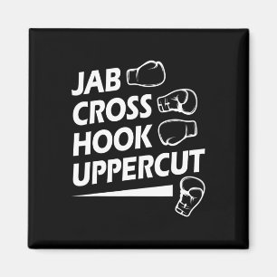 Aimant Boxe Sport Jab Cross Hook Uppercut Boxer Birthda