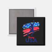 Aimant Boxe Support L'Équipe Shirt Usa Drapeau American B (Recto/Verso)