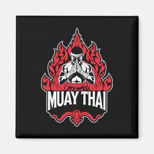 Aimant Boxe thaïlandaise Muay 1 (Devant)