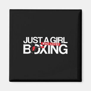 Aimant Boxe Vintage Juste Une Fille Qui Aime Boxer