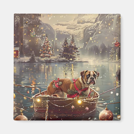 Aimant Boxer Christmas Festive Voyage (Devant)