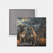 Aimant Boxer Halloween Night Doggy Délice (Recto/Verso)