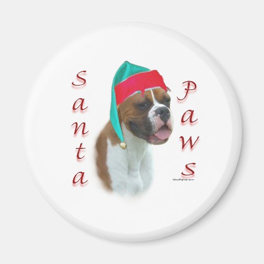 Aimant Boxer Père Noël Paws (Devant)