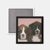 Aimant Boxer Puppies (Recto/Verso)