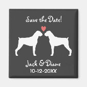 Aimant Boxers Mariage Enregistrer la date (Devant)