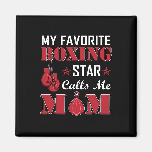 Aimant Boxeur Star de boxe préférée appelle idée cadeau m (Devant)