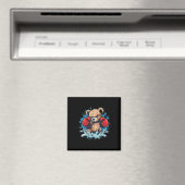 Aimant Boxing Bear Lover Boxing Gloves Kickboxing Funny B (In Situ (Lave-vaisselle))