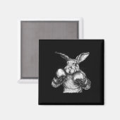 Aimant Boxing Rabbit Boxing Gloves Kickboxing Funny Boxer (Recto/Verso)