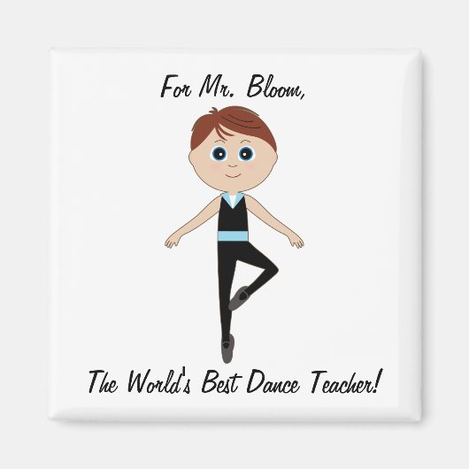Aimant Boy Ballet Dancer : Enseignant de danse Merci (Devant)