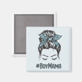 Aimant Boy Mama Messy Bun Boy Maman Cadeaux (Recto/Verso)