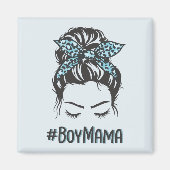 Aimant Boy Mama Messy Bun Boy Maman Cadeaux (Devant)