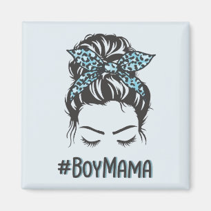 Aimant Boy Mama Messy Bun Boy Maman Cadeaux