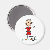 Aimant Boy Red Uniform Soccer (Recto/Verso)