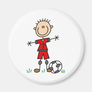 Aimant Boy Red Uniform Soccer