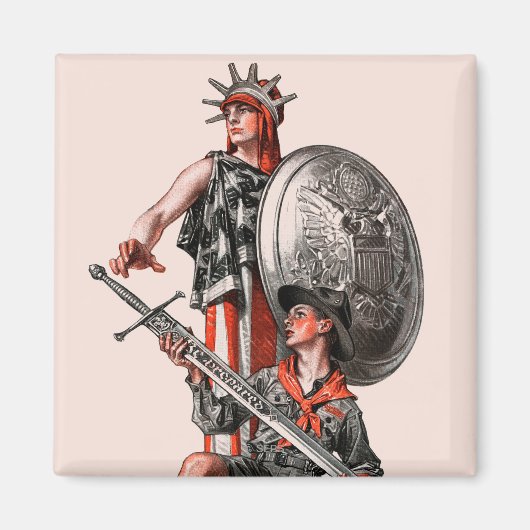 Aimant Boy Scout et Liberty (Devant)
