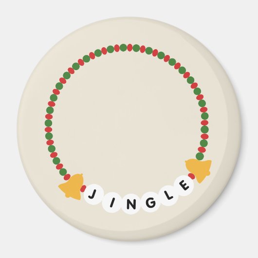 Aimant Bracelet d'amitié Jingle Bells Noël (Devant)