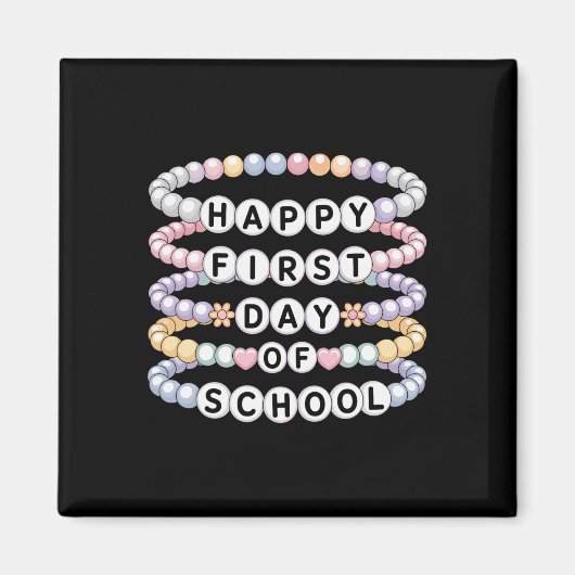 Aimant Bracelets de retour à l'école Premier jour d'école (Devant)