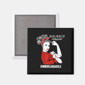 Aimant Brain Aneurysm Warrior Unbreakable Shirt (Recto/Verso)