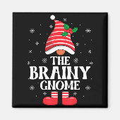 Aimant Brainy Gnome Christmas Family Matching Group Funny (Devant)