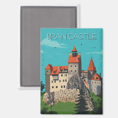 Aimant Bran Castle Romania Moderne (Recto/Verso)