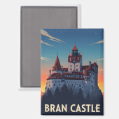 Aimant Bran Castle Romania Sunset (Recto/Verso)