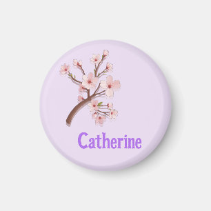 Aimant Branche de cœur de fleur de cerisier de Catherine