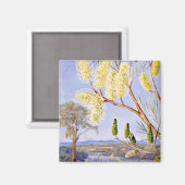 Aimant Branche d'une Grevillea et vue sur la rivière Swan (Recto/Verso)