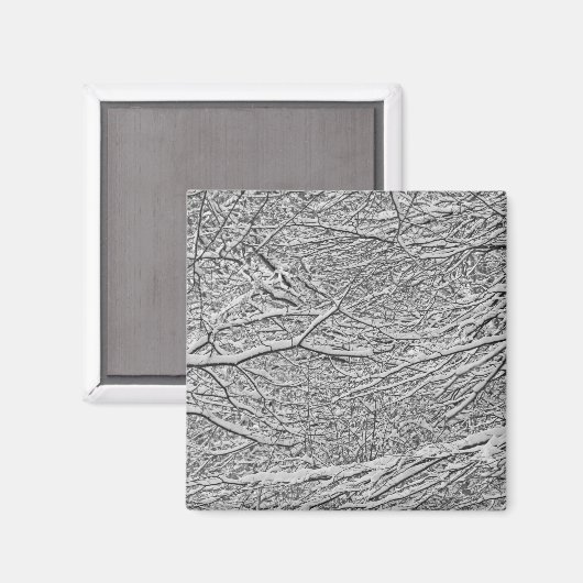 Aimant Branches de neige (Recto/Verso)