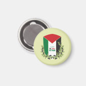 Aimant Branches du drapeau et de l'olivier palestiniens (Recto/Verso)