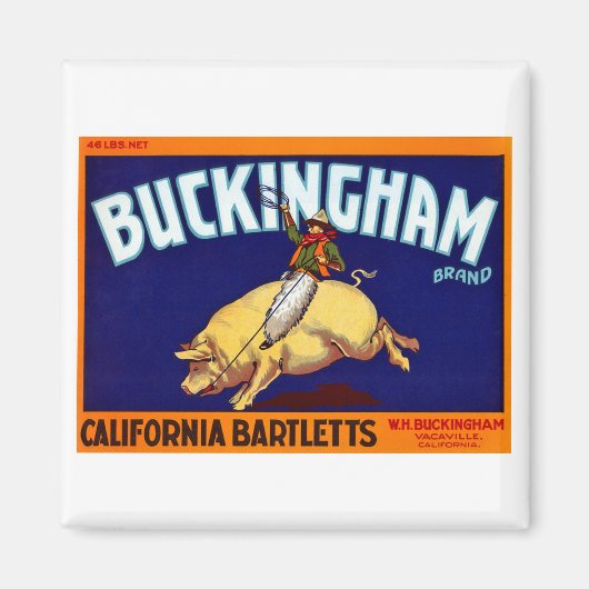 Aimant Brand de Buckingham California Bartletts (Devant)