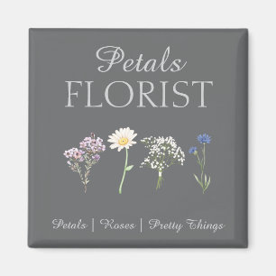 Aimant Branding de Fleuriste Moderne de Luxe en Boutique 
