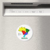 Aimant Brasil. Régions en couleur (In Situ (Lave-vaisselle))