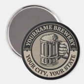Aimant Brasserie Nom personnalisé Brasserie Big Mug (Recto/Verso)