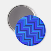 Aimant Brayures bleues escaliers motif (Recto/Verso)