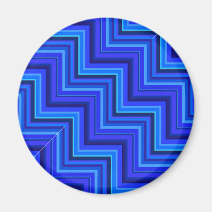 Aimant Brayures bleues escaliers motif