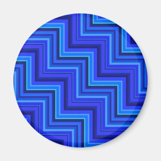 Aimant Brayures bleues escaliers motif (Devant)